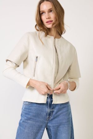 Billie Leather Bomber