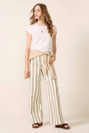 Maker Wide Leg Stripe Pant